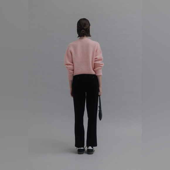 Nothing Written, Black Stretch Cotton Corduroy Straight Leg Pants - Picture 8 of 9